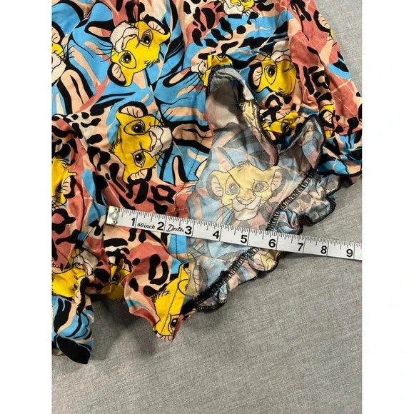 Disney Lion King Simba Sleep Shorts Plus Size 2X 18W-20W Blue Pink Rayon - Picture 4 of 6
